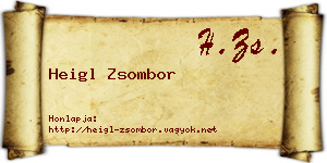 Heigl Zsombor névjegykártya